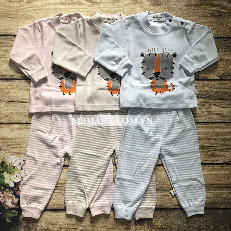 Set 5 bộ nỉ cài vai cho bé