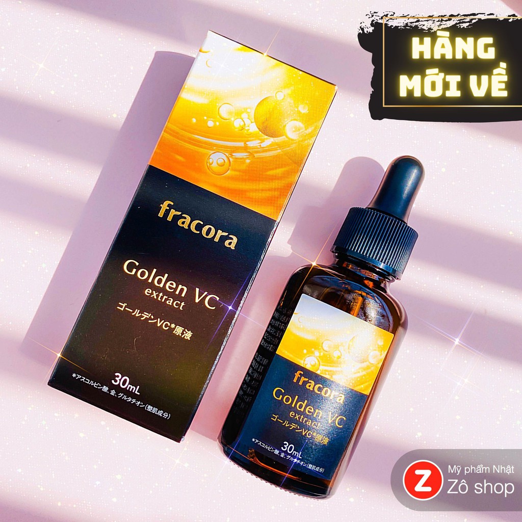 Serum Vàng Fracora Dưỡng Trắng Hồng, Giảm Thâm, Căng Bóng Fracora Golden VC Extract Serum (30ml)