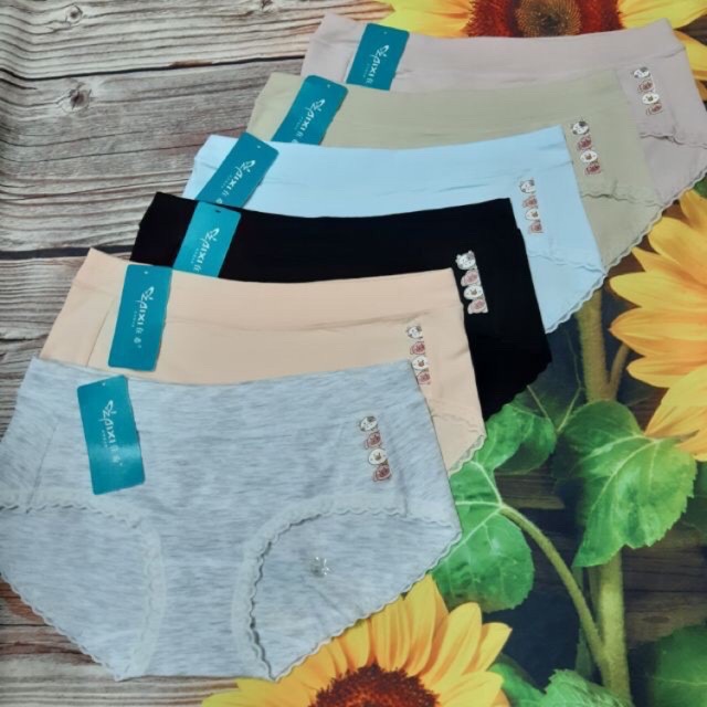 (Ảnh thật+video)10 quần lót cotton hình gia đình lợn cute