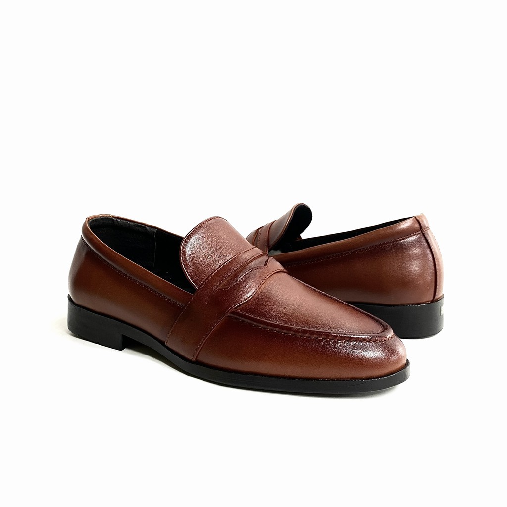 Giày lười nam da bò thật Loafer/Moca TEFOSS HT511 trơn đen và nâu sang trọng size 38-44