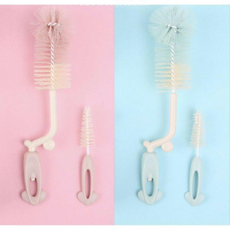 Bộ cọ bình sữa 2 chi tiết xoay 360 độ Moonship đẹp