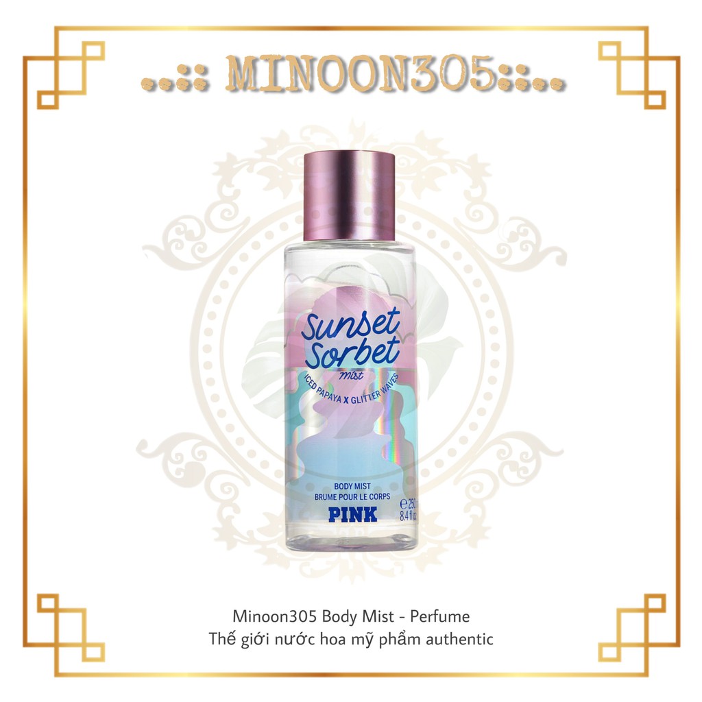 [New] Xịt thơm 𝗩𝗜𝗖𝗧𝗢𝗥𝗜𝗔'𝗦 𝗦𝗘𝗖𝗥𝗘𝗧 Pink Sunset Sorbet 30ml/50ml/100ml ❀minoon