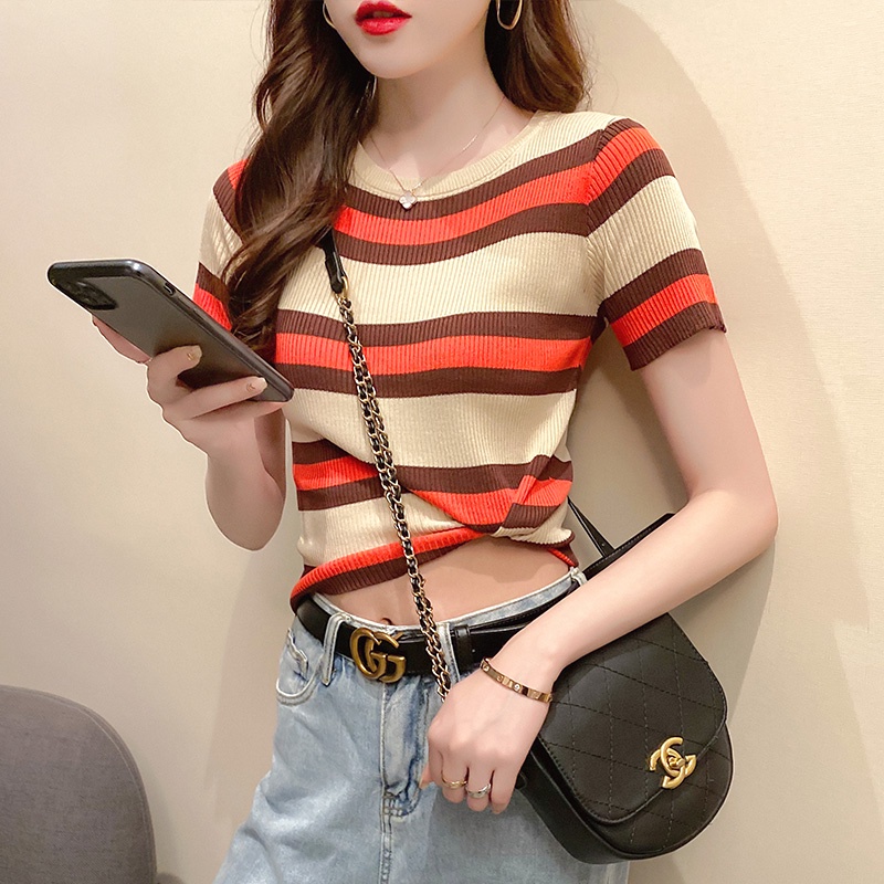 NRVP Áo Cardigan Dệt Kim Tay Ngắn Dáng Rộng Phong Cách Hàn Quốc