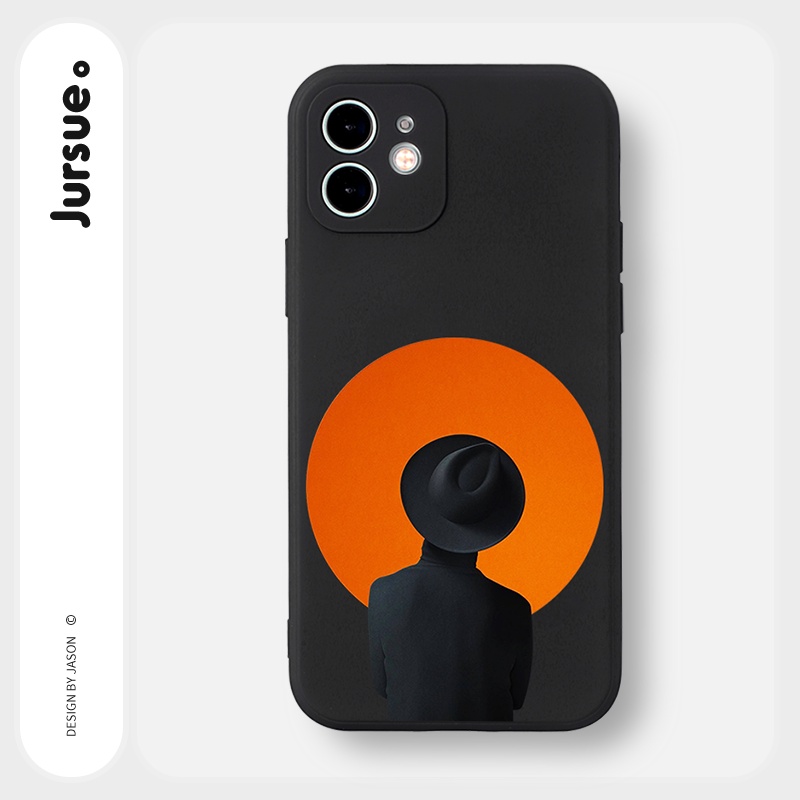 Ốp lưng JURSUE hoạt hình cặp đôi dễ thương đẹp độc lạ cho iPhone 13 12 11 Pro Max SE 2020 X XR XS 8 7 6S 6 Plus Y1993