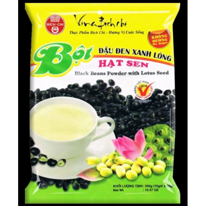 BỘT ĐẬU ĐEN XANH LÒNG + HẠT SEN BÍCH CHI 300G