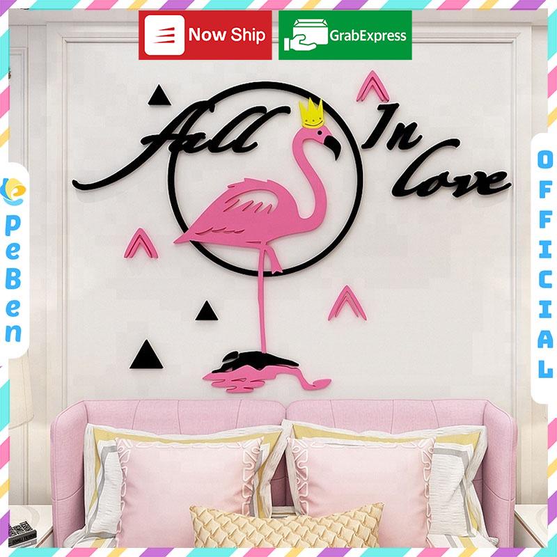 Tranh dán tường mica 3d decor khổ lớn tình yêu trọn vẹn trang trí phòng khách, phòng ngủ phòng cưới Nhiều Size - EPeBen