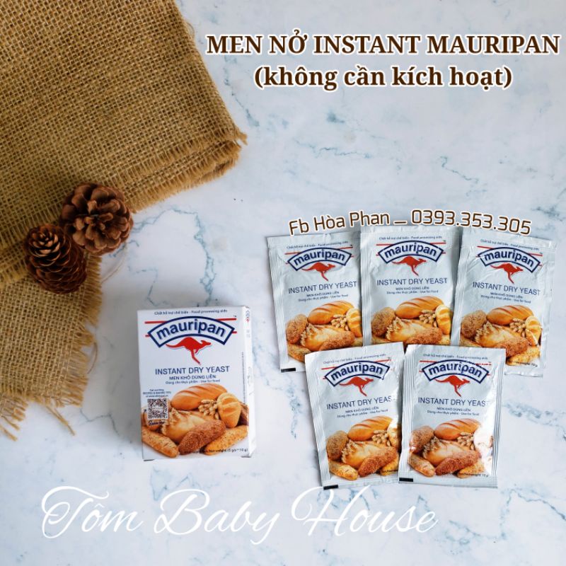1 Gói Men Nở, Men Khô Instant Mauripan Làm Bánh Mì