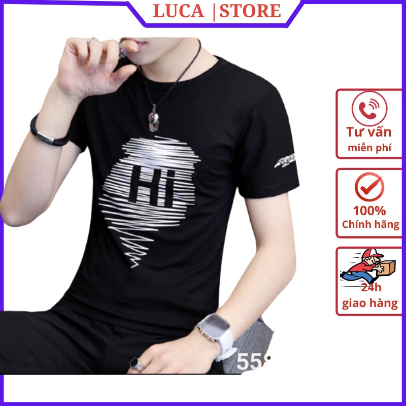 Áo thun nam nữ ,áo phông nam nữ unisex form rộng cổ tròn ,thun trơn cao cấp in hình siêu đẹp LUCA LC06