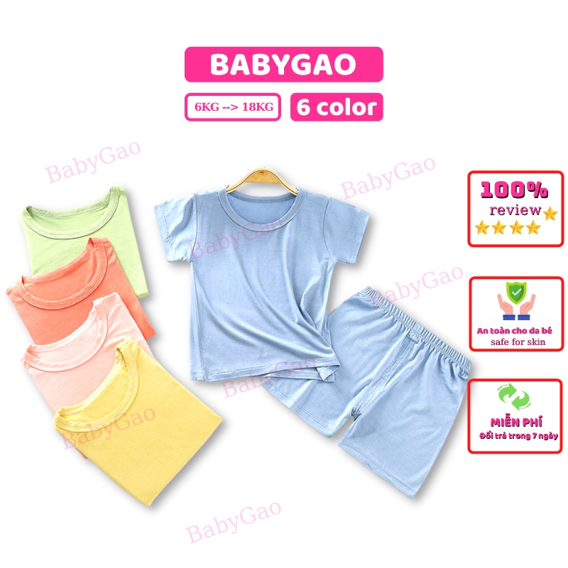 Đồ Bộ Bé Trai Bé Gái Vải Thun Lạnh loại 1, Bộ Cộc Tay Cho Bé, Bộ Quần Áo Mùa Hè Cho Bé BabyGao