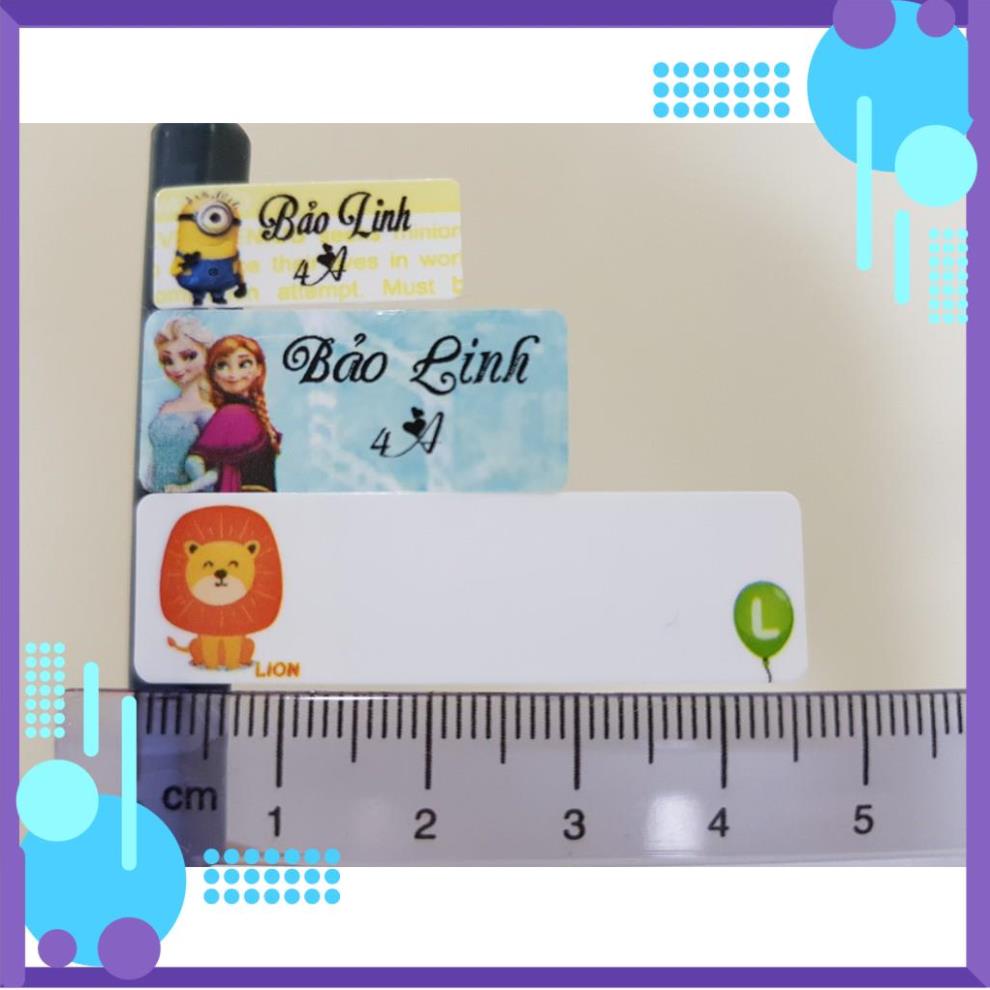 Tem tên sticker AVENGERS - Nhán tên bé chống nước hoạt hình in theo yêu cầu cho bé trai - Tem dán đồ dùng học tập