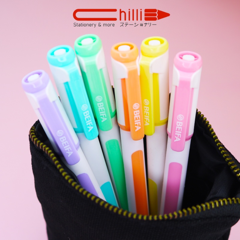 Bút Highlight Beifa Macaron  Tone Pastel Nhiều Màu Xinh Xắn