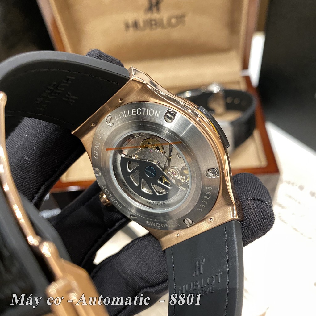 Đồng hồ nam Hulo máy cơ automatic mặt tròn bản classic bảo hành 12m DH8801 Shop114 | BigBuy360 - bigbuy360.vn