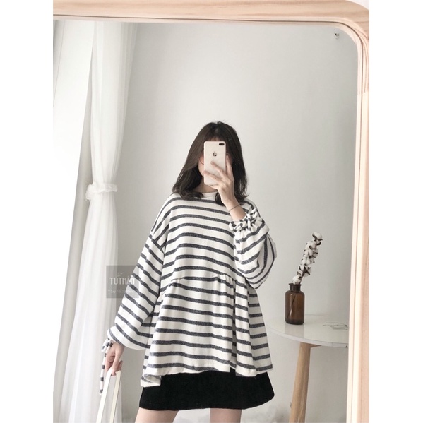 Áo babydoll nỉ da cá cotton ( Ảnh Thật ) | BigBuy360 - bigbuy360.vn