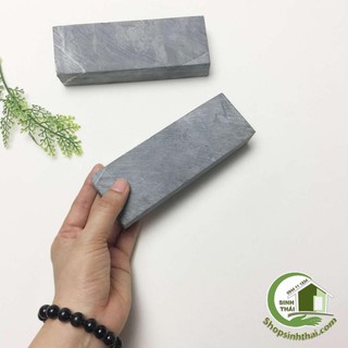 Đá mài dao kéo, đá bùn tự nhiên nguyên khối 15 x 6 x 4cm, mài dao cực bén
