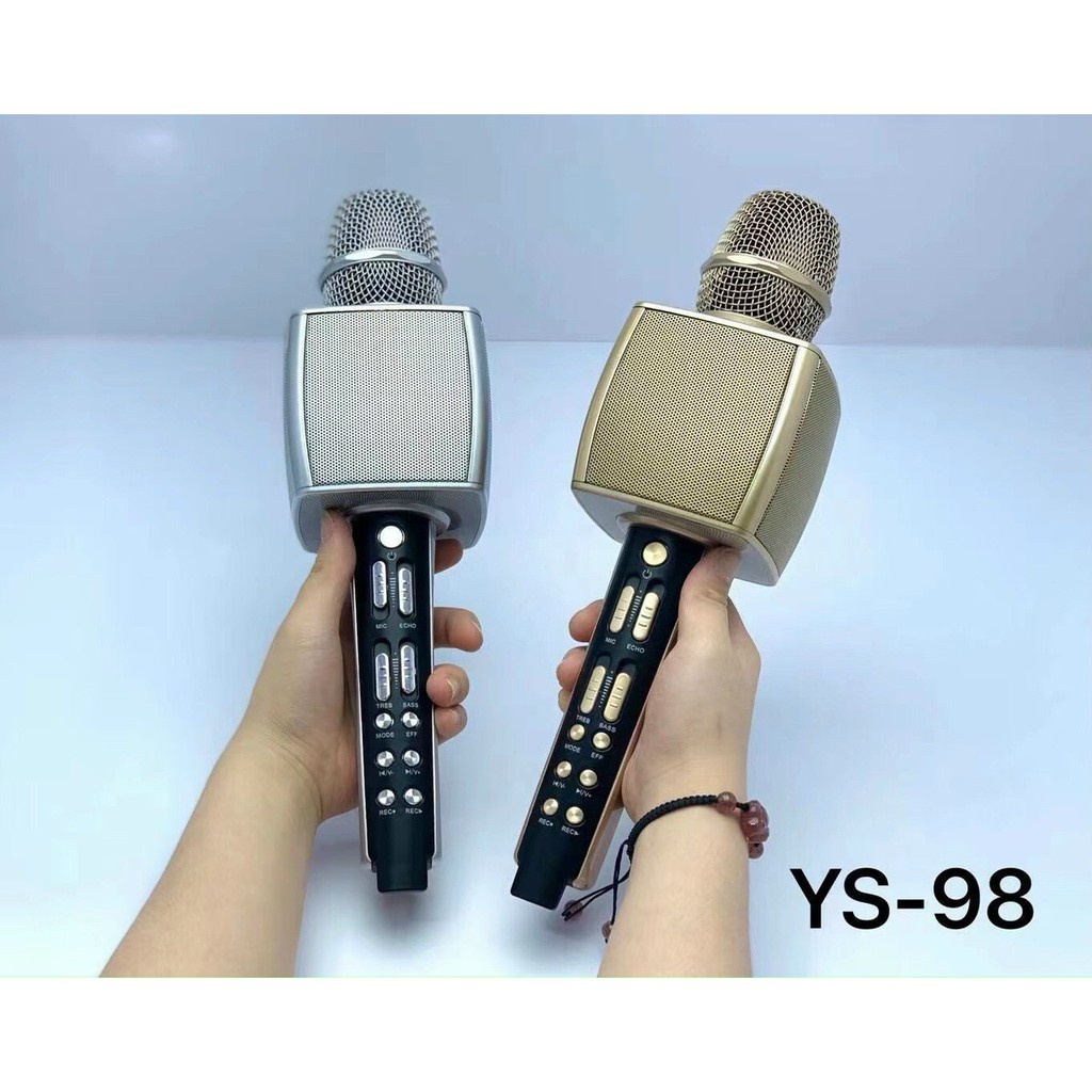 Mua Micro Karaoke YS98 Song Ca Kèm Loa 2 mic Bluetooth, Micro