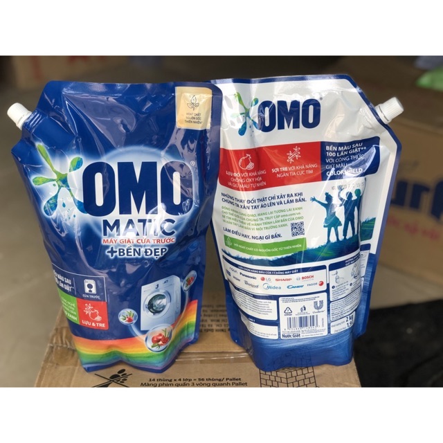 Nước giặt Omo Matic dành cho máy giặt cửa trước túi 2kg