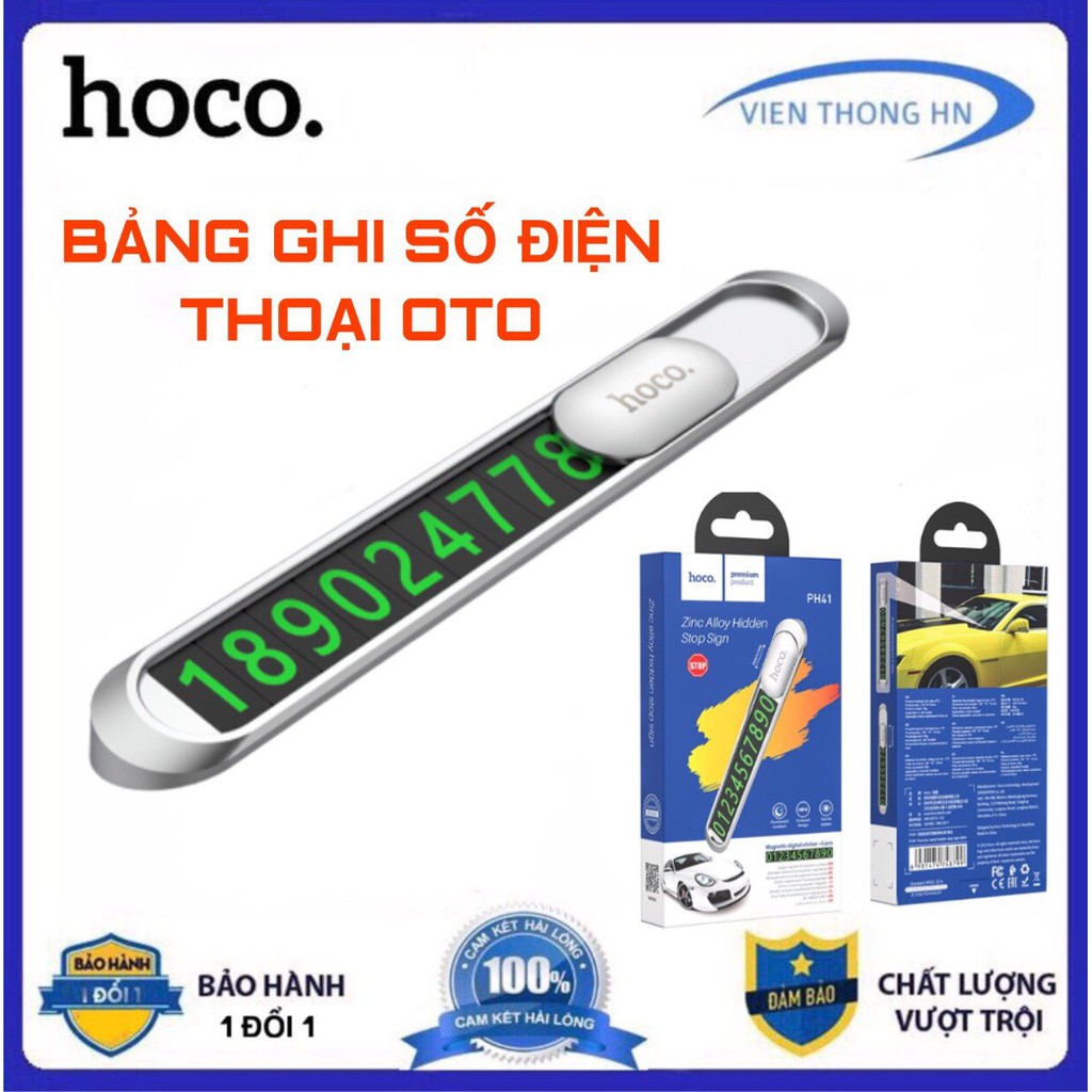 Bảng ghi số điện thoại trên oto khi đỗ xe Hoco PA41 - biển báo số điện thoại xe hơi ô tô - vienthonghn