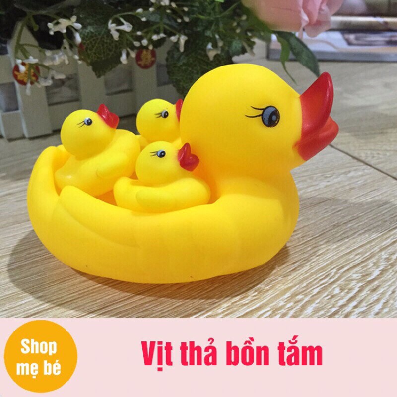 Đồ chơi vịt thả bồn tắm 1 mẹ 3 con