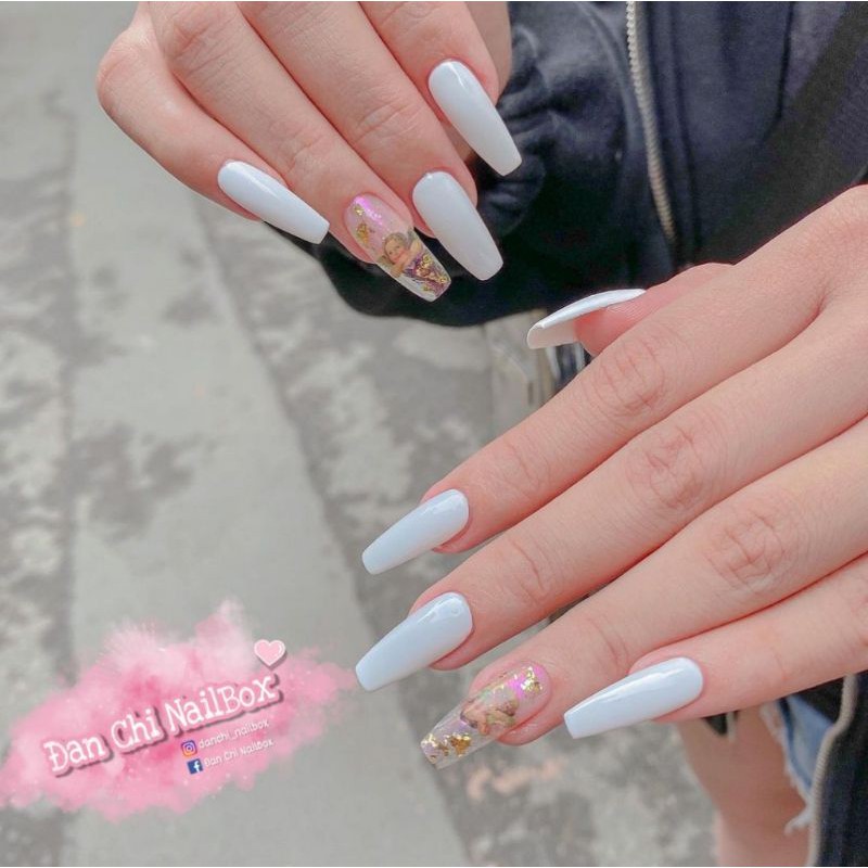 NailBox móng úp thiết kế sẵn Mẫu Trắng Thiên Thần