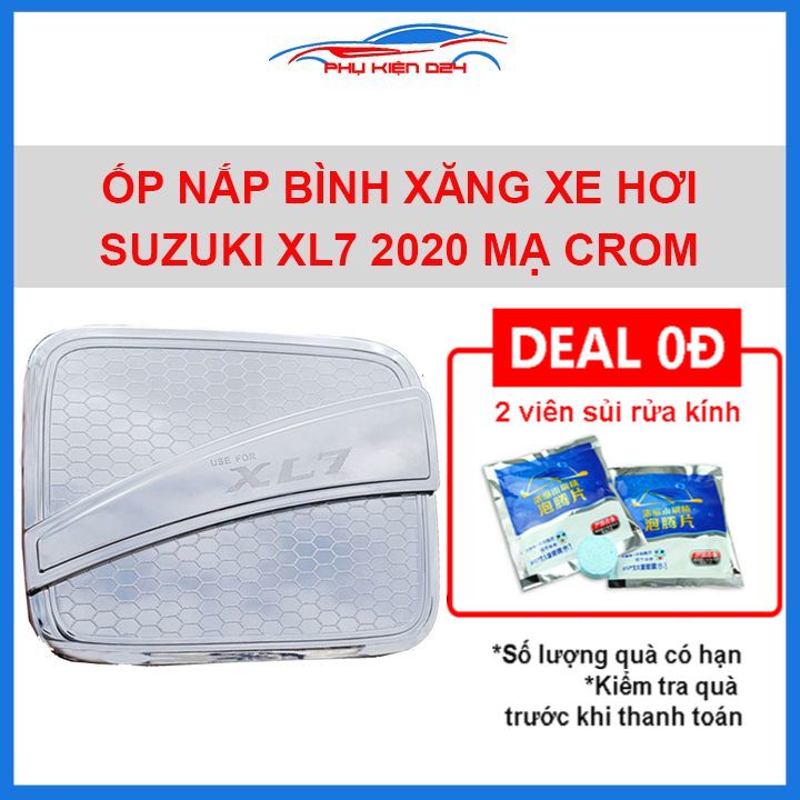 Ốp nắp bình xăng Suzuki XL7 2020 mạ crom chống trầy trang trí ô tô