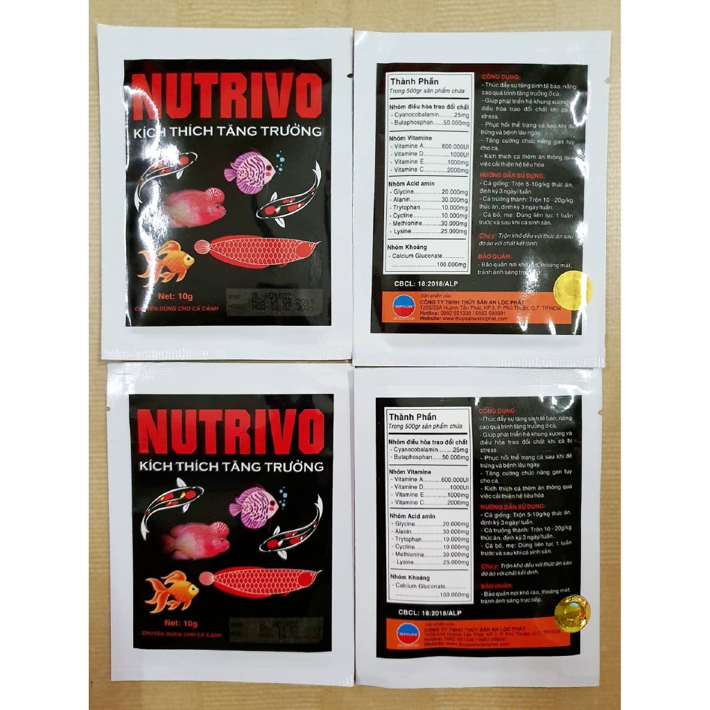 Nutrivo kích thích tăng trưởng cho cá cảnh