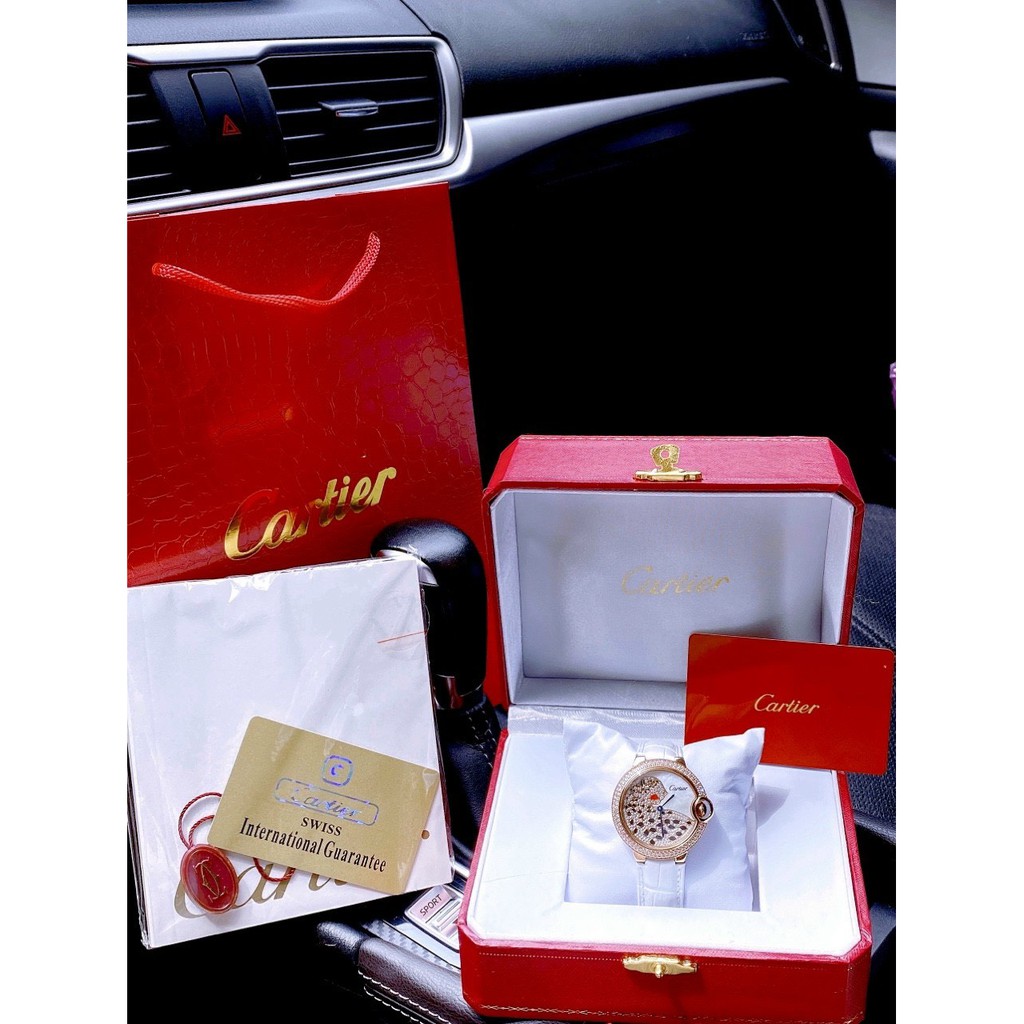 ĐỒNG HỒ NỮ CATIER_JAGUAR  DÂY DA  THỜI TRANG CAO CẤP