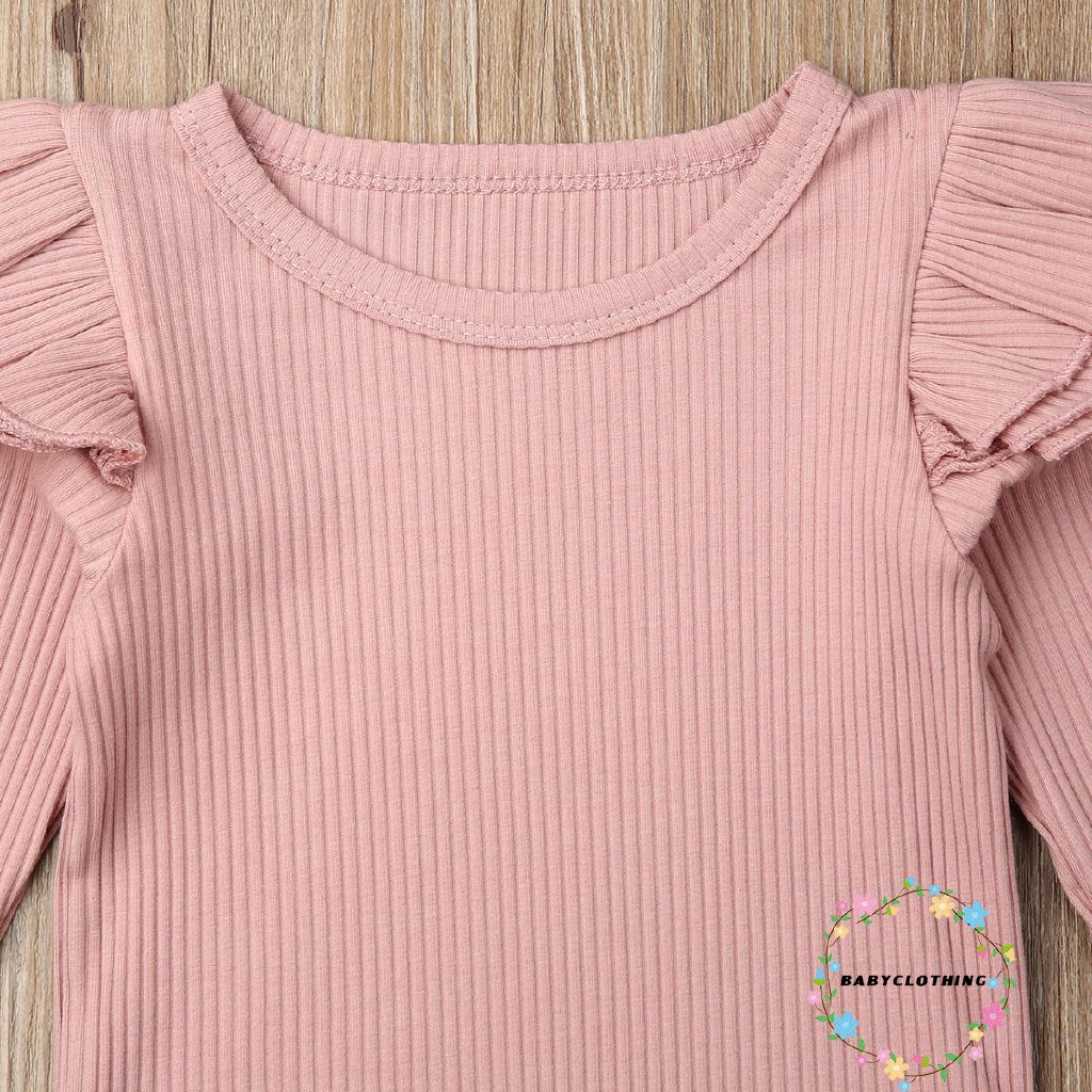 Áo liền quần tam giác chất liệu cotton màu trơn cho bé