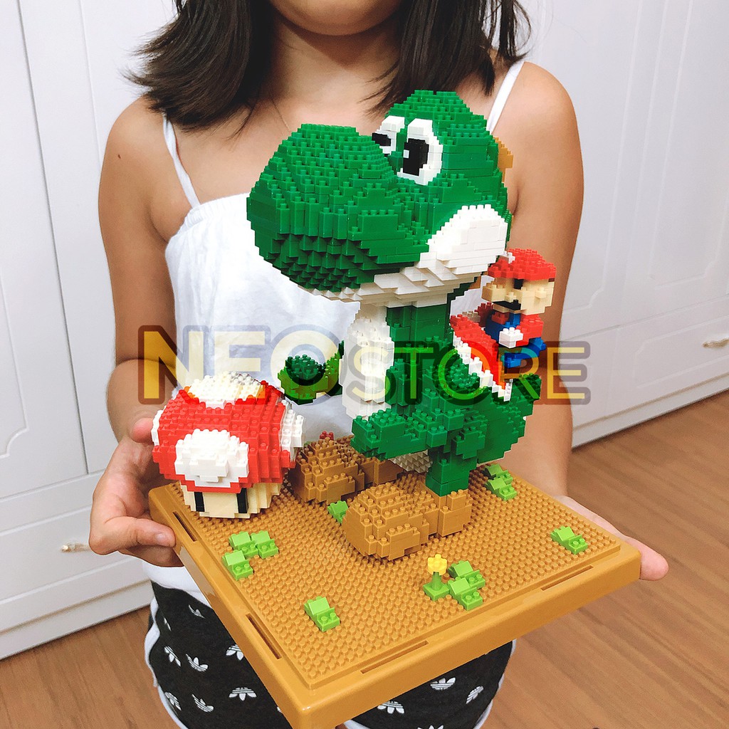 Xếp hình Lego khủng long Yoshi Mario 3D Magic Blocks Big Size - Đồ chơi trí tuệ - NEO Store