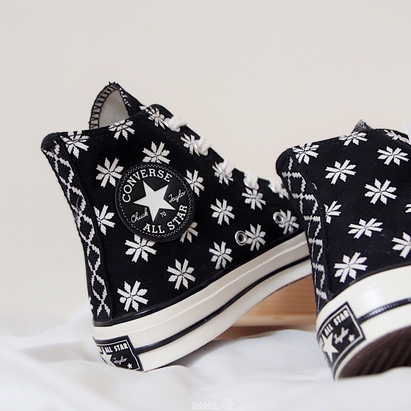 CHÍNH HÃNG IMMA.G | GIÀY CONVERSE 1970S HOLIDAY SWEATER BLACK CỔ CAO | HÀNG AUTH, SIÊU RẺ