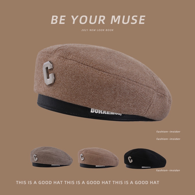 Mũ beret len phong cách thời trang nhật bản dành cho nữ