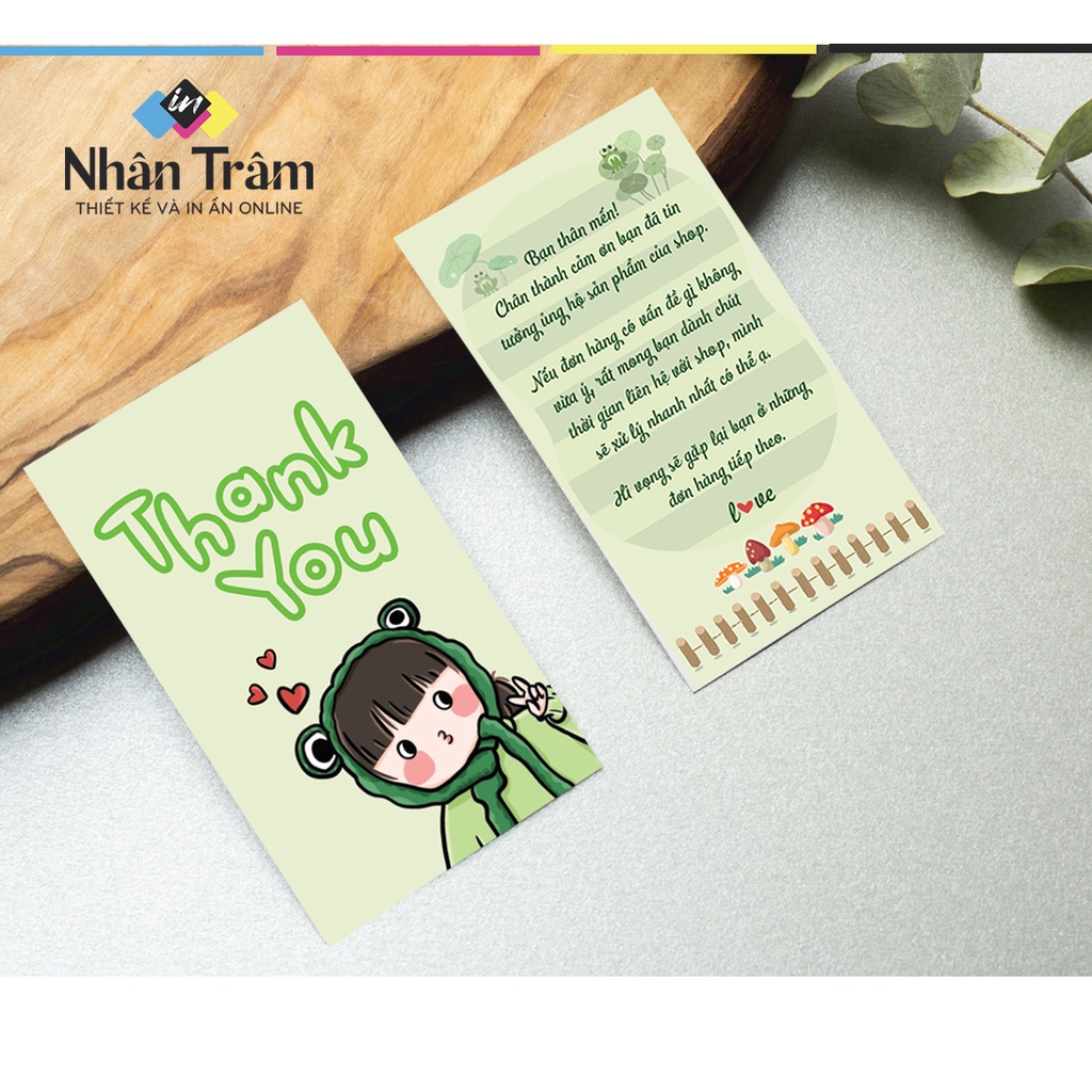 100 Thiệp cảm ơn khách hàng hình trái tim, card thank you