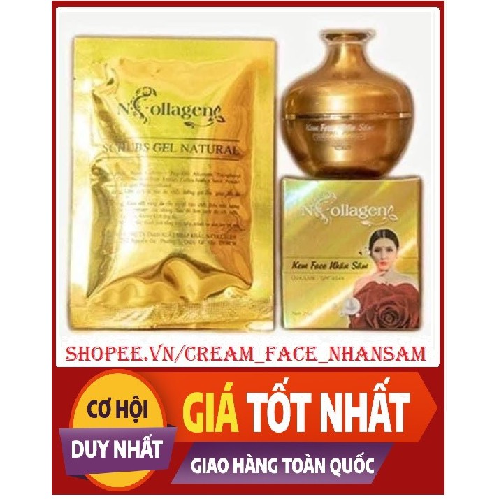 [HÀNG CHÍNH HÃNG] KEM FACE NHÂN SÂM N_COLLAGEN TẶNG SÉT TẨY TẾ BÀO LÀM SẠCH DA