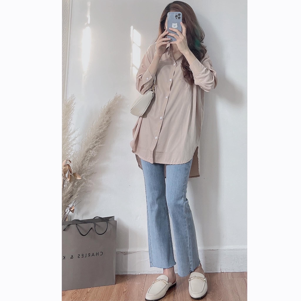 Áo sơ mi trơn ulzzang