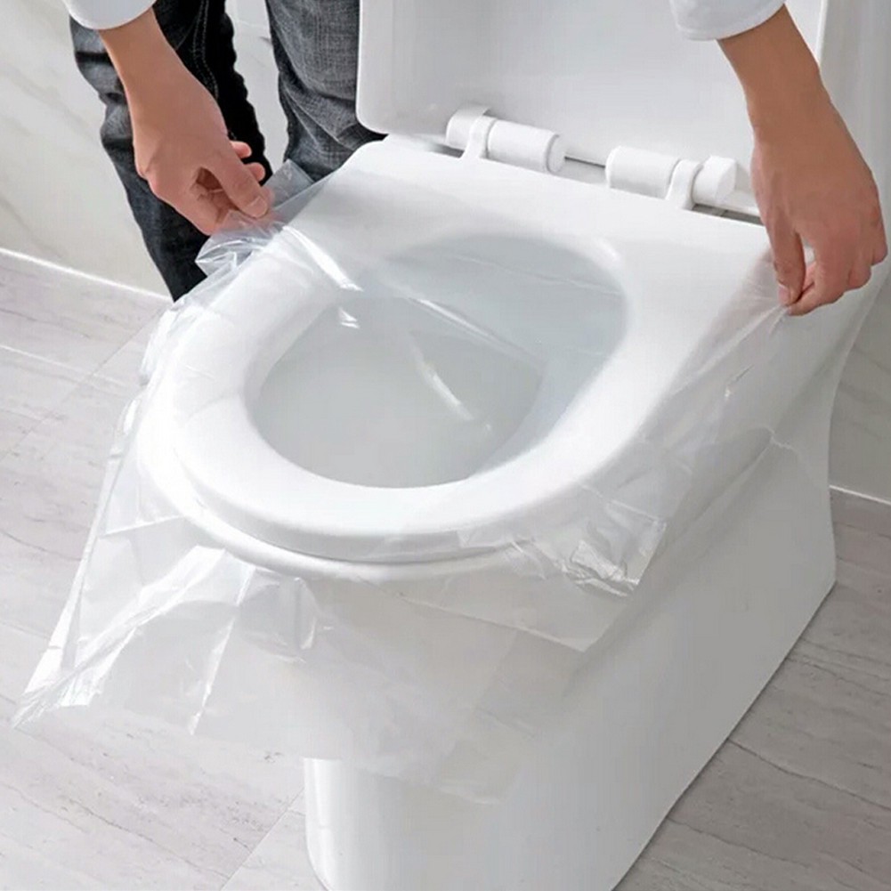 50 Miếng đệm lót chỗ ngồi toilet chống vi khuẩn dùng 1 lần