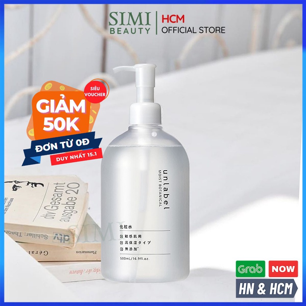 Lotion dưỡng ẩm UNLABEL Nhật Bản thiên nhiên chống lão hóa dưỡng da mặt cho da dầu mụn khô hỗn hợp nhạy cảm bà bầu SIMI