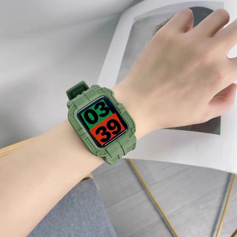 Ốp Bảo Vệ Bằng silicone Dành Cho Đồng Hồ Thông Minh Apple Watch 7 6 SE 5 4 3 iwatch 40mm 44mm 42mm 41mm 45mm 38mm
