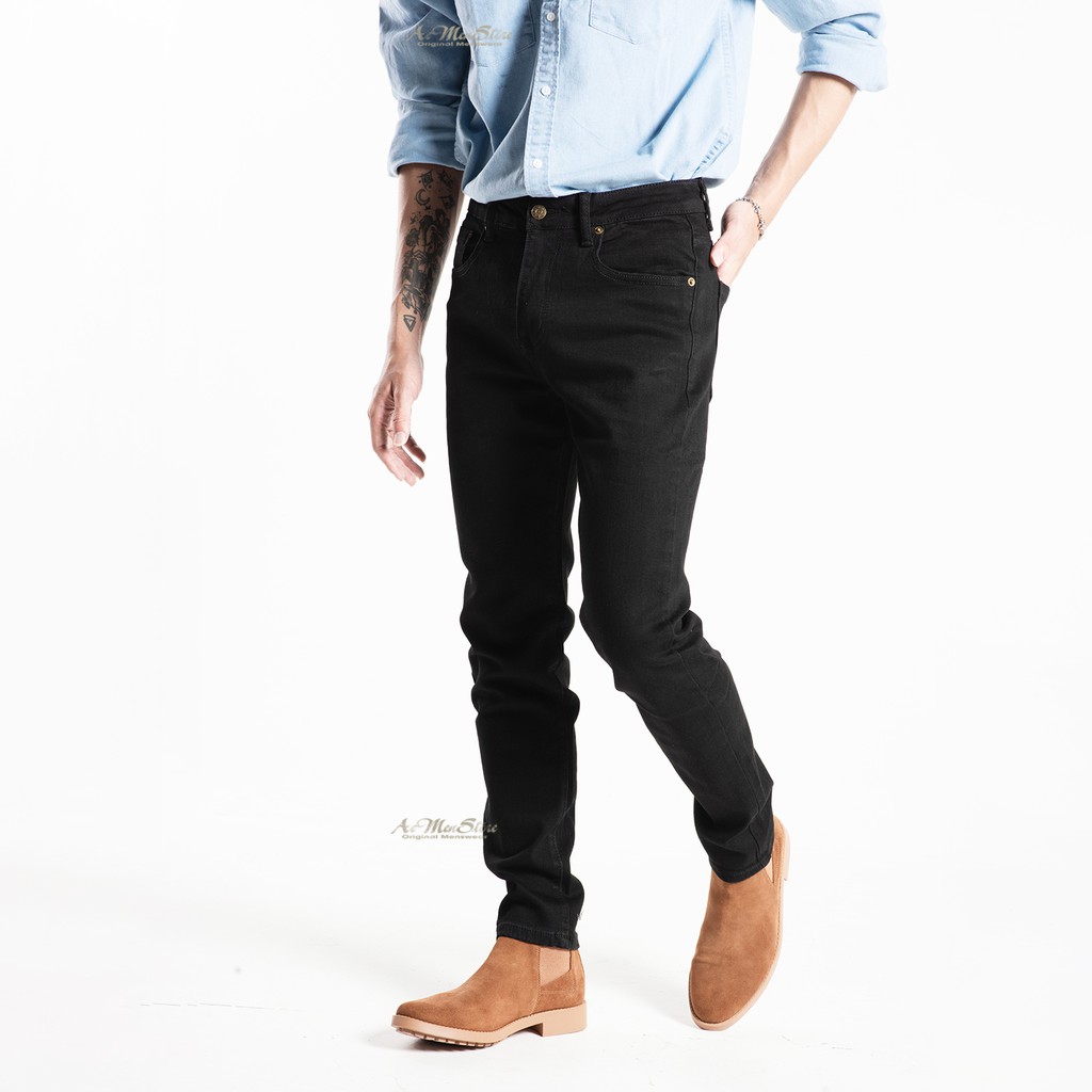 Quần jean nam đen và quần jean xanh nhạt dáng Slim fit đẹp hàng cao cấp xuất khẩu Hàn Quốc chính hãng Routine mới 2019