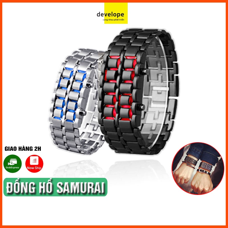 [FREESHIP] Đồng Hồ Nam LED SAMURAI Cá Tính (Led Đỏ)