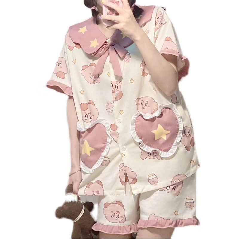 Đồ ngủ pyjama cotton Kirby pokemon dễ thương