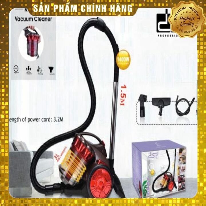 Máy hút bụi cao cấp thương hiệu DSP KD2014 - Công suất 1600W - Dung tích chứa bụi: 2 lít - Hàng Nhập Khẩu AD