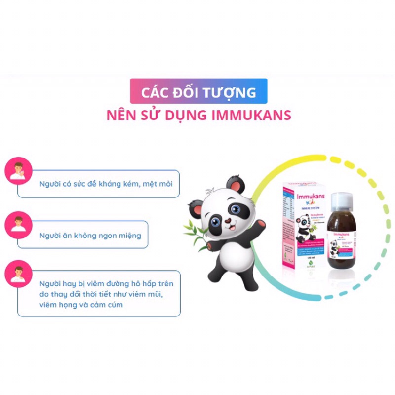 IMMUKANS KIDS Siro Ăn Ngon Và Tăng Sức Đề Kháng Cho Bé 150ml - TP109