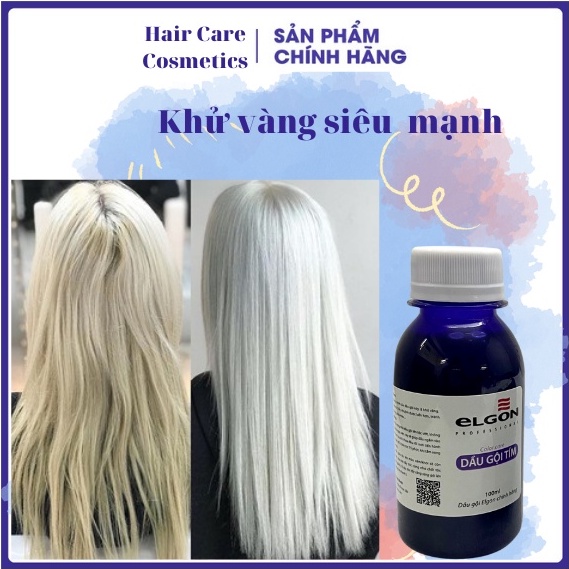 Dầu gội tím Elgon, dầu gội khử vàng và giữ màu dành cho tóc tẩy nhuộm màu thời trang | Shop Hair