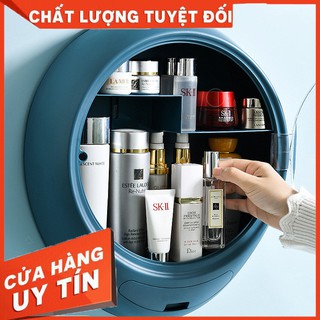 Kệ đựng mỹ phẩm 2 tầng treo tường có 03 màu tự chọn