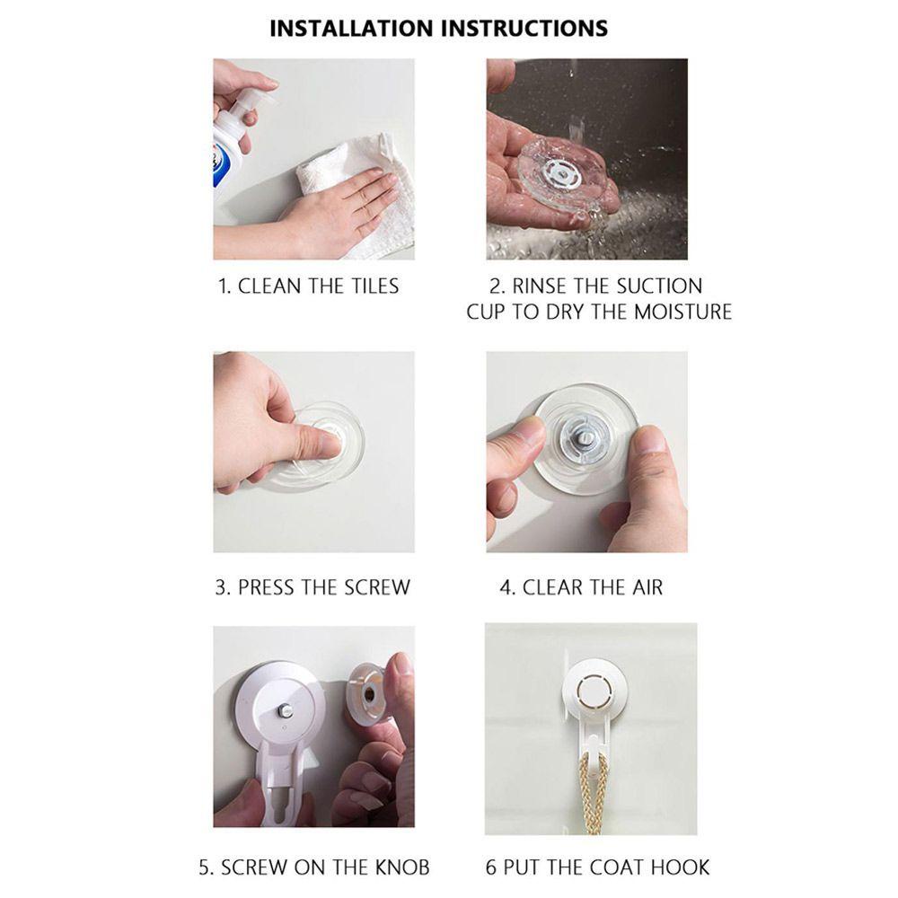 Bộ 2 Móc Treo Đồ Dùng Nhà Bếp / Nhà Tắm Gắn Tường Không Cần Khoan Lỗ