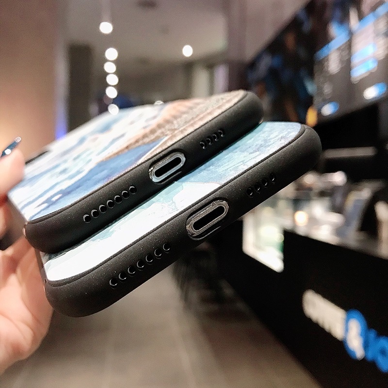 Ốp điện thoại TPU mềm nhám họa tiết chim hạc 3D thời trang thích hợp cho iPhone 13 12 11 Pro X XR XSMax SE 2020 7 8Plus