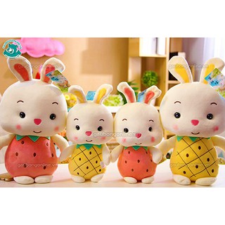 (30cm) Gấu bông thỏ trái cây,  ôm cà rốt
