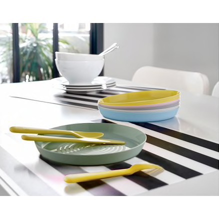 Đĩa nhựa 6 chiếc IKEA KALAS - Plate, mixed colours assorted colours