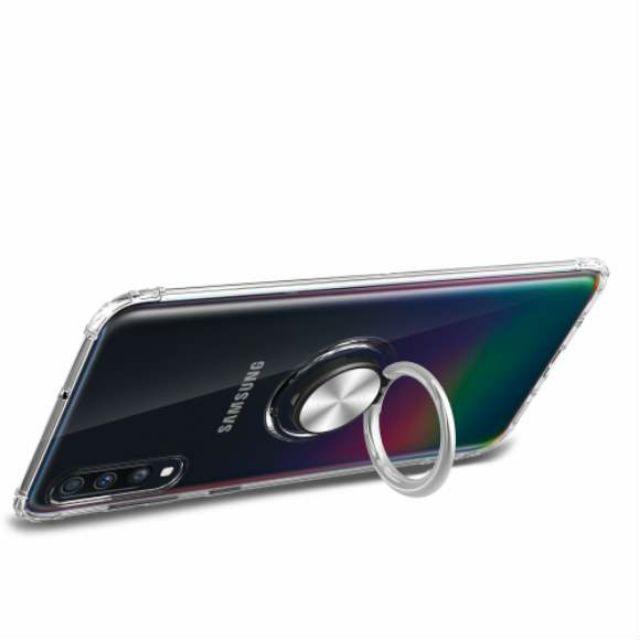 Ốp lưng Samsung Galaxy A70 chống sốc giá đỡ Iring Trong suốt cao cấp