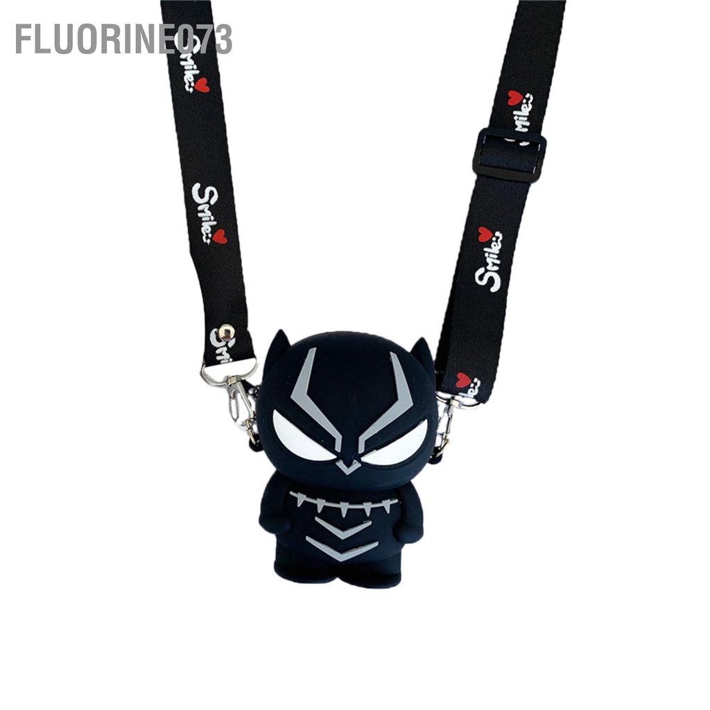 Fluorine073 Trẻ em Ví tiền xu Dễ thương Phim hoạt hình tinh tế Ba chiều Hình dạng kích thước Di động Tiền Silicone Túi nhỏ