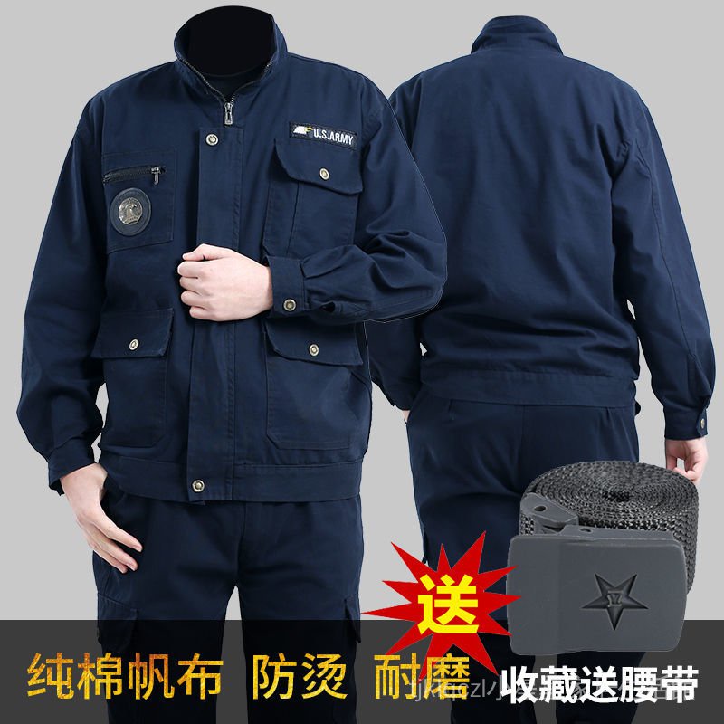 Bộ Quần Áo Bảo Hộ Lao Động Bằng Cotton Tinh Khiết Chống Mòn Cho Nam Nữ